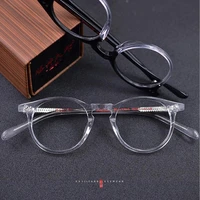 betsion vintage glasses women oval round eyeglass frames handmade men full rim myopia glasses spectacles prescription eyewear