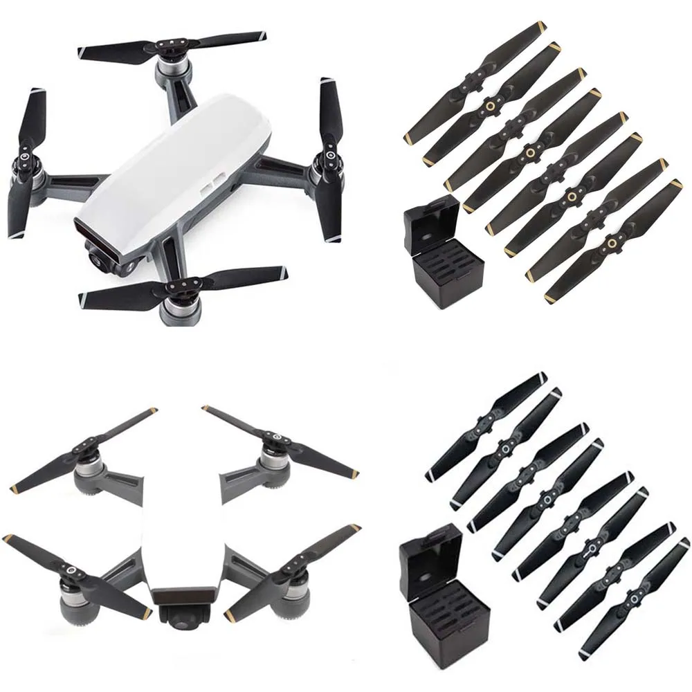 Fghgf 4730F 8 шт. DJI Spark Пропеллеры Quick Release складной реквизит с коробка для хранения