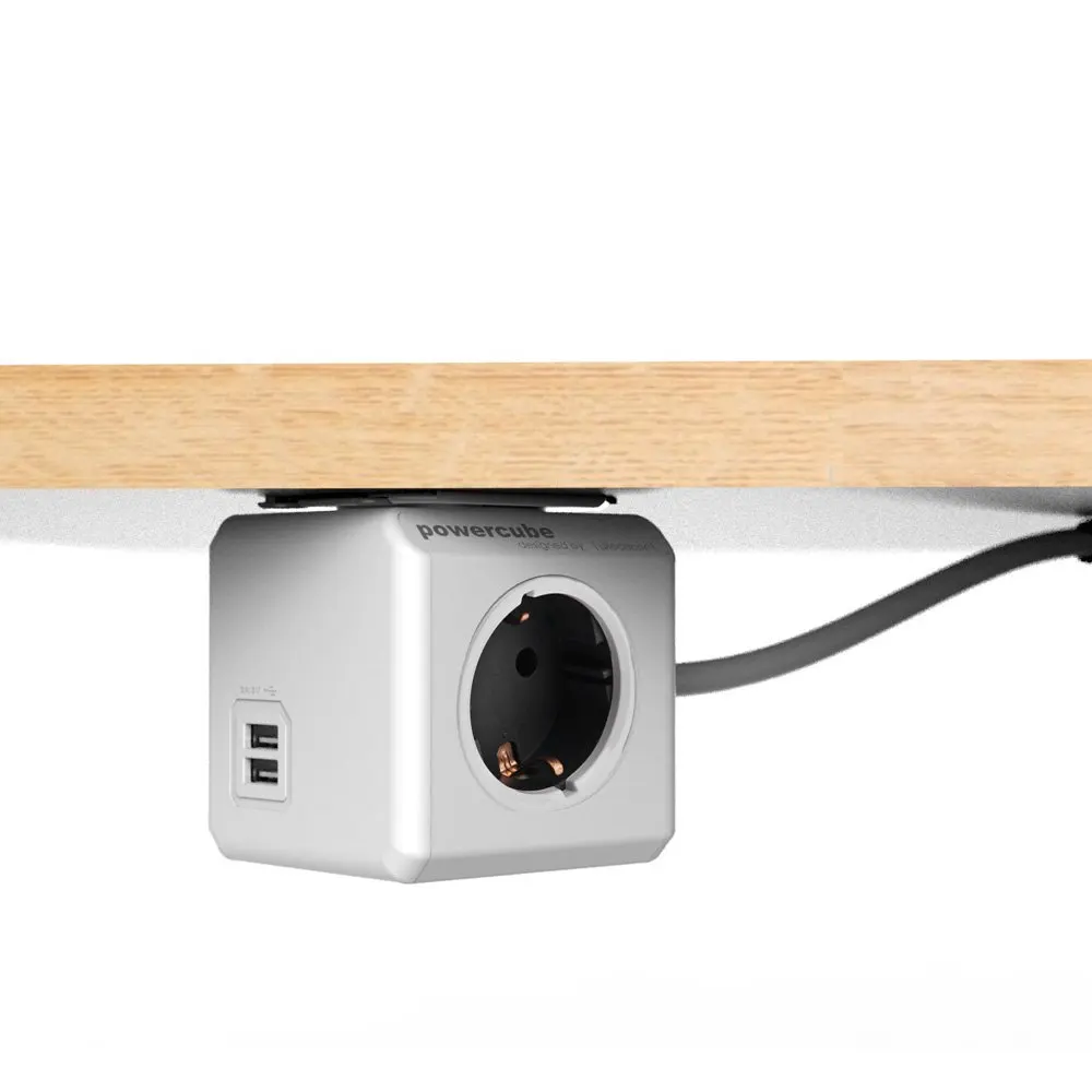 Розетка Allocacoc PowerCube с 4 розетками переходник двумя USB-портами и кабелем 3 м |