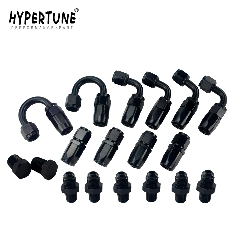 Hypertune 6 AN прямой/90/180 градусов Алюминиевый Поворотный Шланг Концевой фитинг