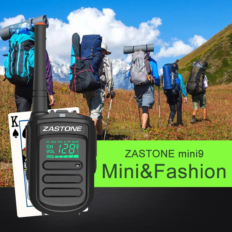 Портативная рация Zastone 2 шт. мини радио UHF 400 470 МГц 128 каналов карманный