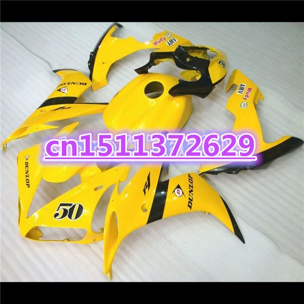 Литьевая форма обтекатель комплект для YZF R1 04 05 06 YZF1000 желтый черный 2004 2005 2006 части