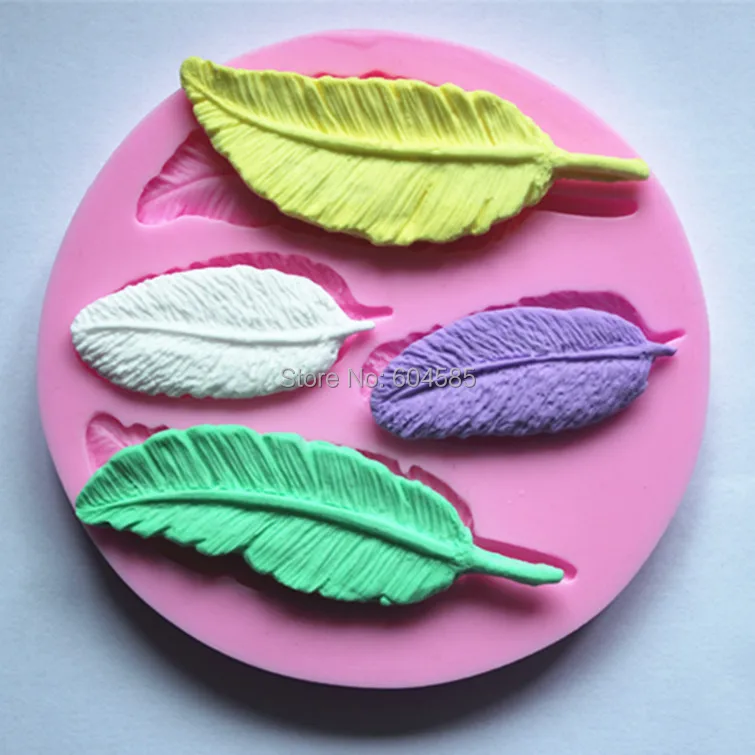 Коллекция перьев fondant формы для торта мыла шоколада кухни выпечки FM177|mould for|chocolate