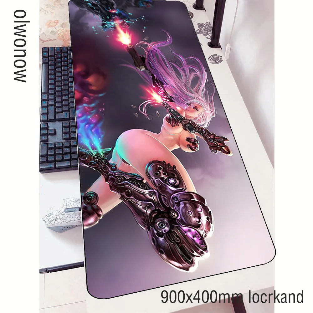 Сексуальный коврик для мыши 900x400x3 мм игровой с HD рисунком большой геймер