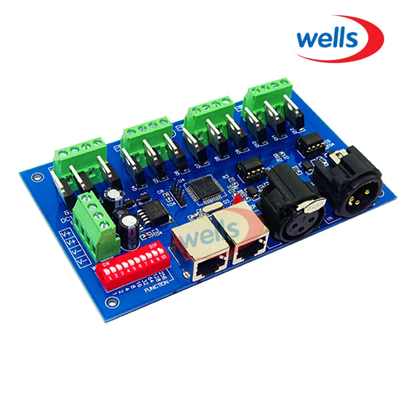 DMX512 3CH4CH6CH8CH12CH18CH24CH27CH контроллер постоянного напряжения общий анодный декодер