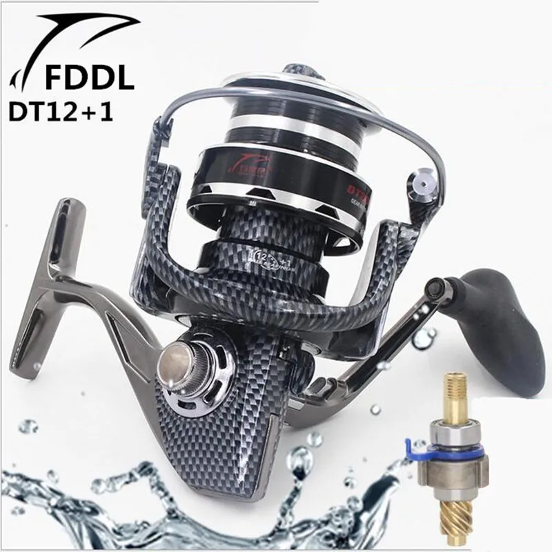 FDDL 9000-10000 full metal  Snake pattern 12 + 1 without clearance bearings Long shot spinning Gapless structure fishing reel