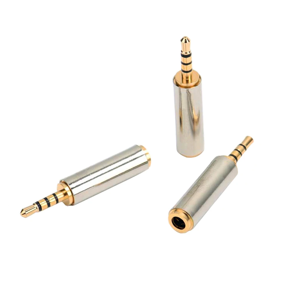 

2Pcs Gold Plated 2.5 mm Male to 3.5 mm Female Stereo Audio Adapter Plug Converter Headphone Jack Drop shipping