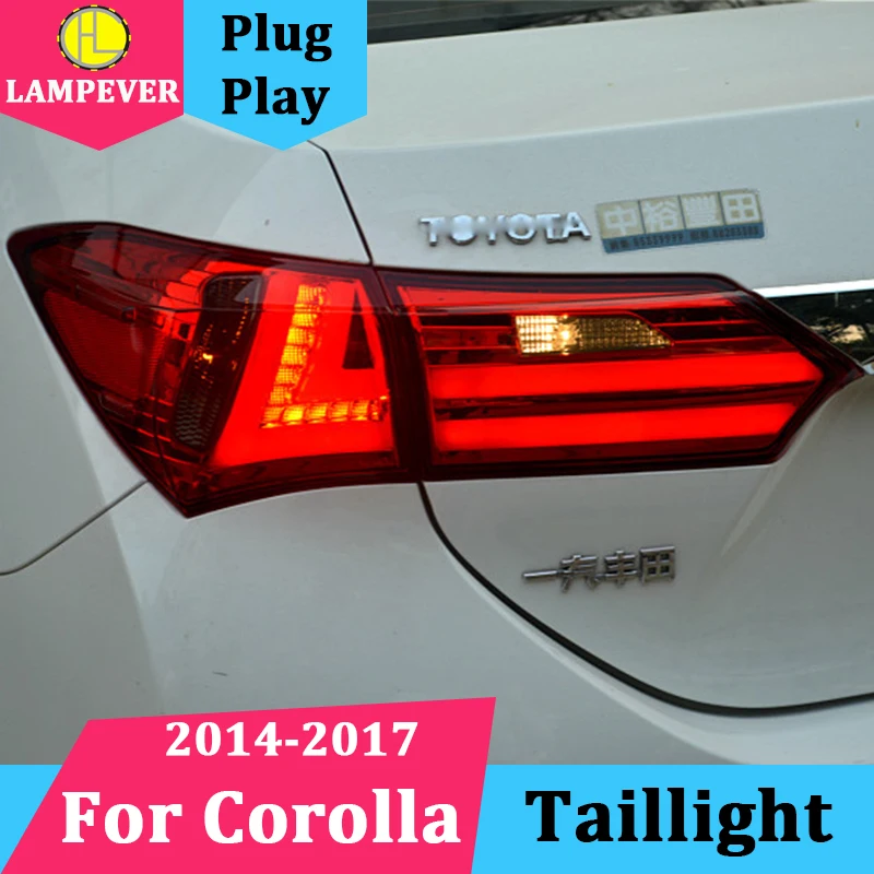Автомобильный Стайлинг для Toyota Corolla задний фонарь 2014 2015 2016 2017 светодиодный