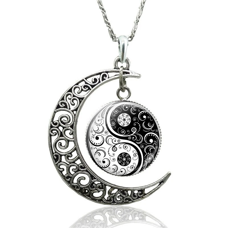 Triple Moon Goddess Necklace Charms Crescent Pendant Jewelry Wiccan Fashion Accessories Women Gifts | Украшения и аксессуары