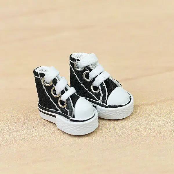black canvas shoes Модная Одежда для кукол, толстовка, пальто для куклы Барби, Одежда для куклы Барби, наряды, штаны, парусиновая обувь, 1/6, аксессуары для кукол - Цвет: black canvas shoes