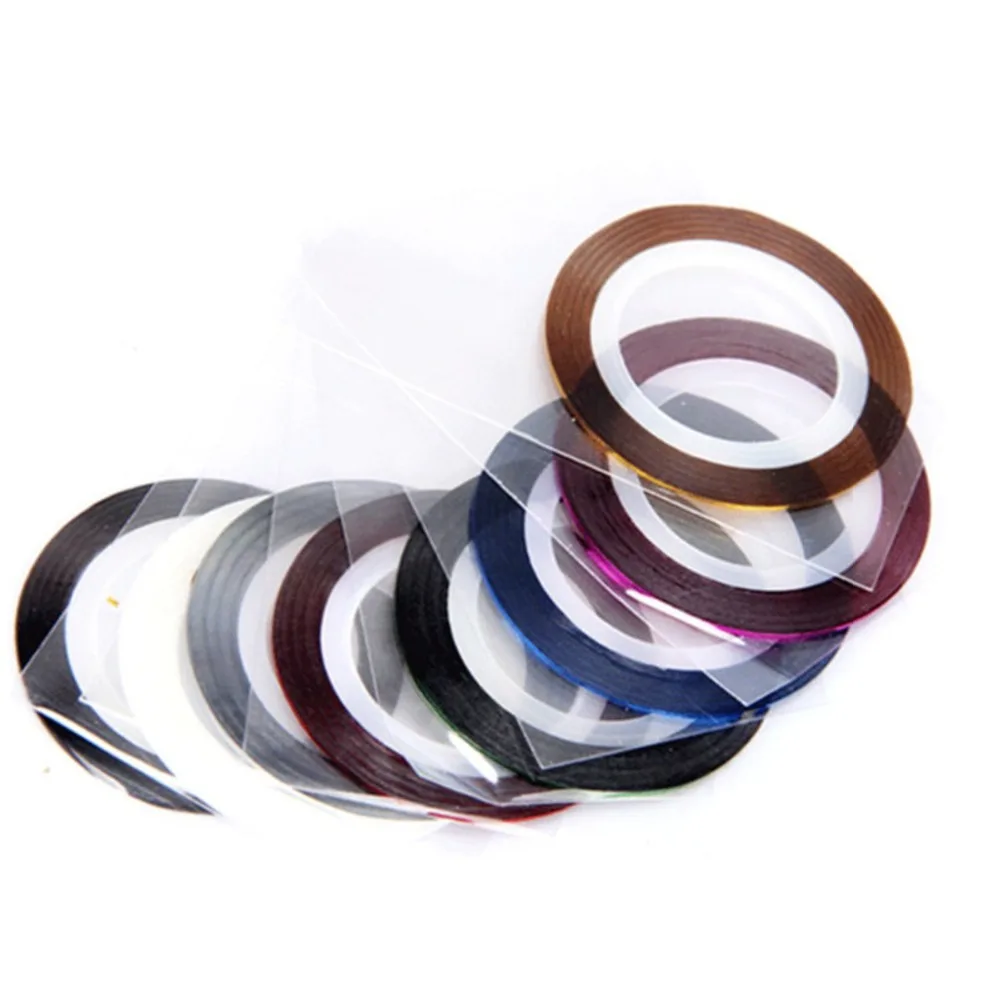 10 смешанных цветов рулоны для ногтей лента линия сделай сам ногти кончики