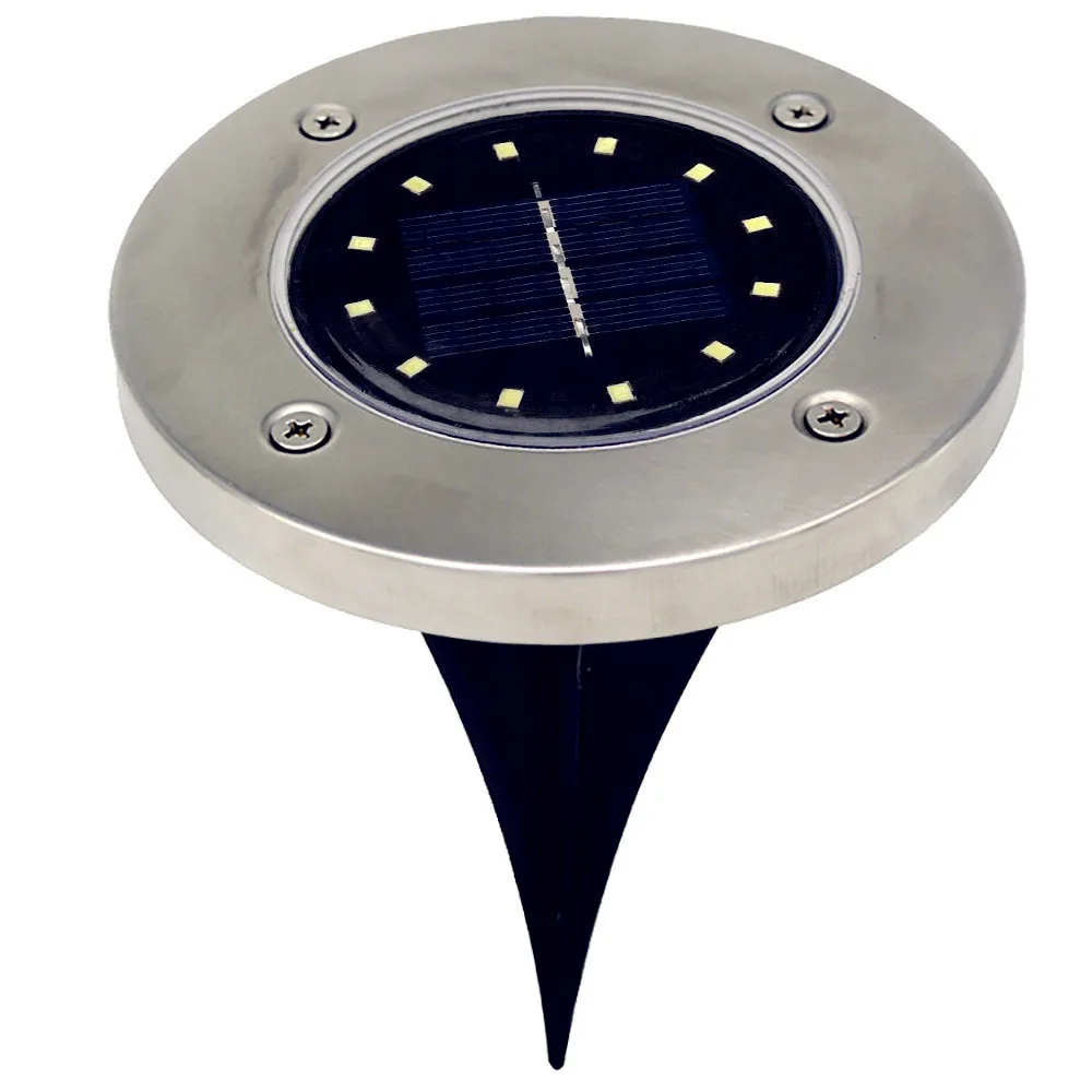 Outdoor Solar Light 12 Led in-Ground Buried Solar Lights Garden Lights Waterproof for Outdoor Walkway Lawn Pathway Yard Decking