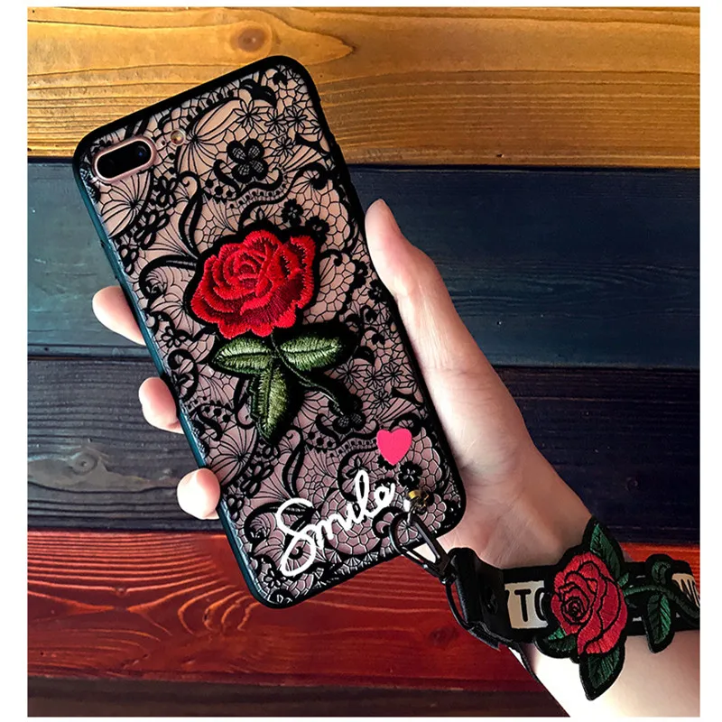 Модный сексуальный чехол с 3D розами цветочный ремешком для телефона Xiaomi Redmi 4X 5A Note