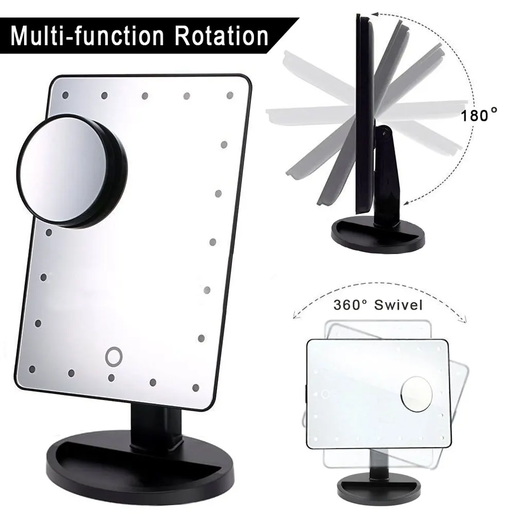 Pro 10X светодиодный светильник для макияжа увеличительное зеркало лампа лупа USB