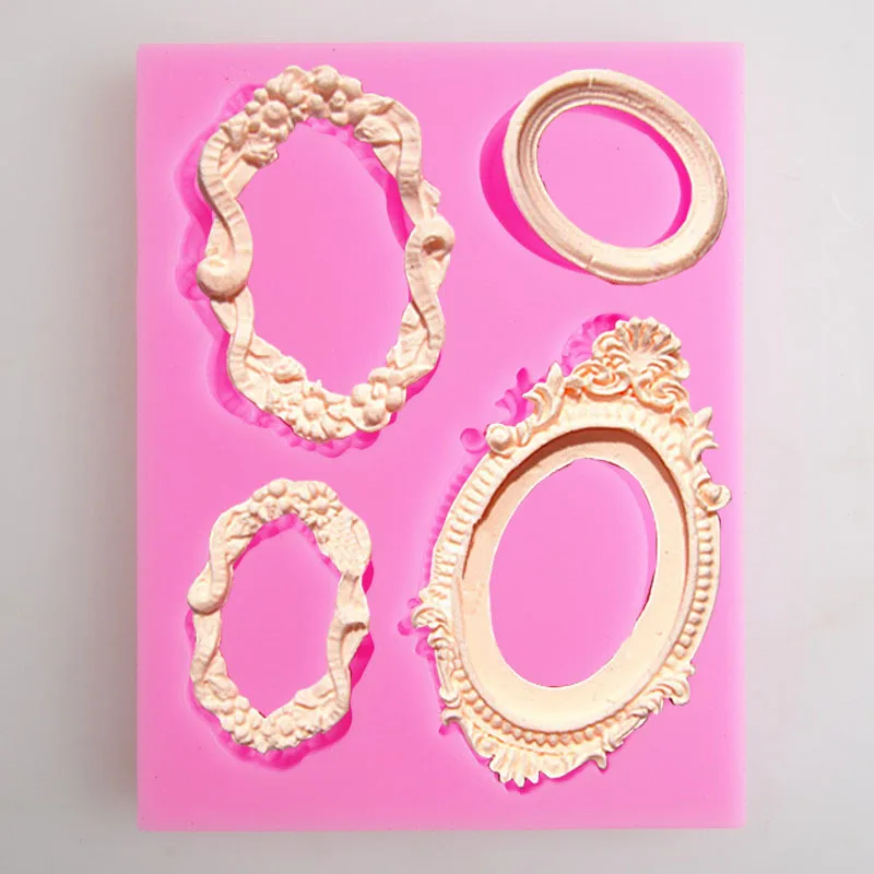 Рамка для фотографий украшение торта силиконовая форма мыла глины рукоделия