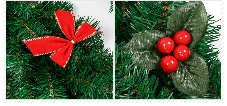 Рождественская гирлянда 2 7 м зеленая ротанговая с бантами и огнями