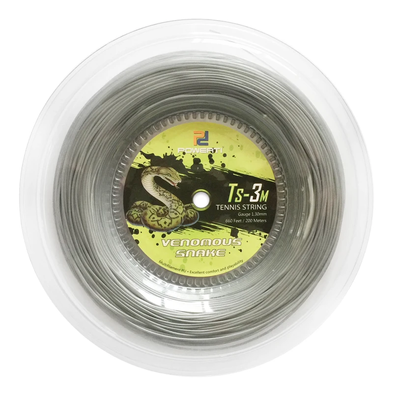 Free Shipping Powerti 1.30mm Tennis String SNAKE Nylon Soft Control Racket Training 200m Reel 56-59 Pounds TS-3M | Спорт и
