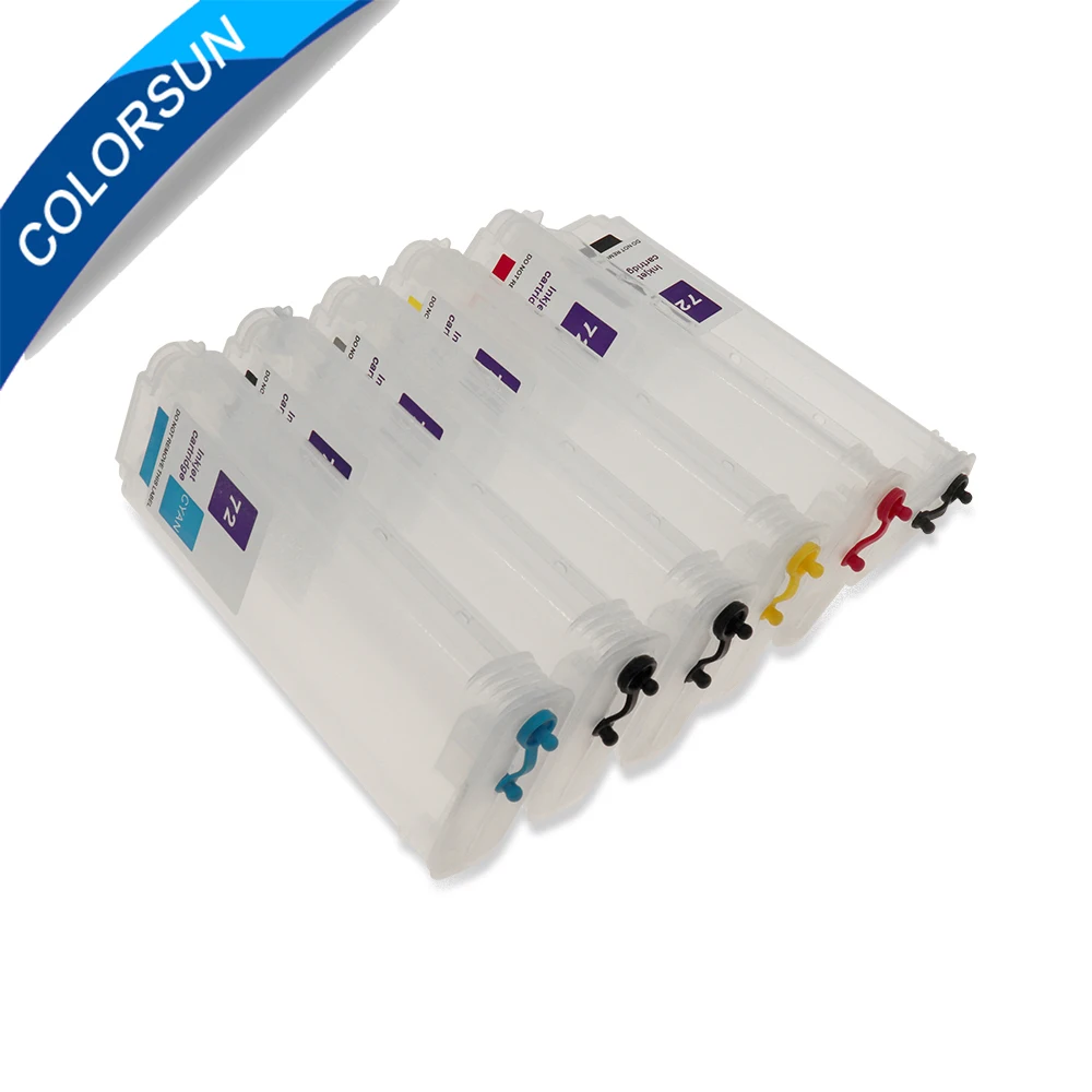Colorsun 280 мл перезаправляемый картридж совместимый для hp 72 для hp T795 T610 t620 T1120 T1200 T1300 T2300 T770 T790 C9403A