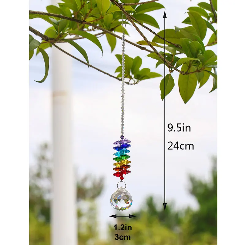 H & D стеклянный хрустальный шар Призма Радуга производитель чакра Suncatcher Висячие