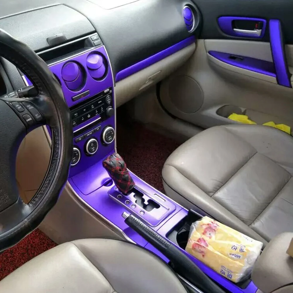 Для Mazda 6 2003 2015 внутренняя Центральная панель управления дверная ручка 5D наклейки