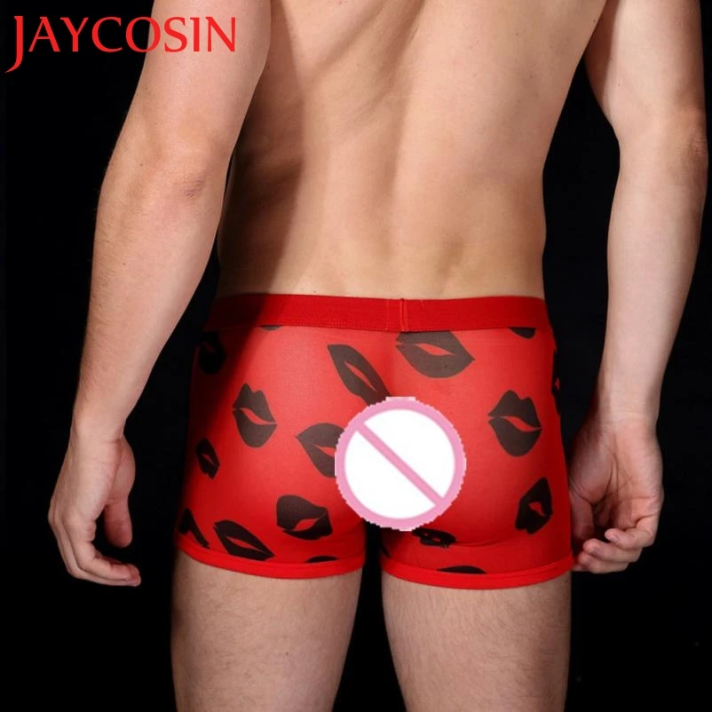 JAYCOSIN Новинка 2018 мужское сексуальное прозрачное нижнее белье с принтом губ