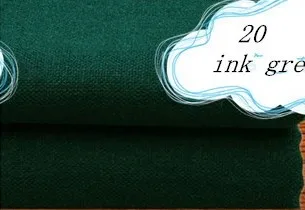20ink green 1 метр ткань из льна и хлопка для пошива стеганая Лоскутная Ткань DIY шторы в простом стиле из плотной ткани telas жира четверти ручной работы Рукоделие zakka - Цвет: 20ink green