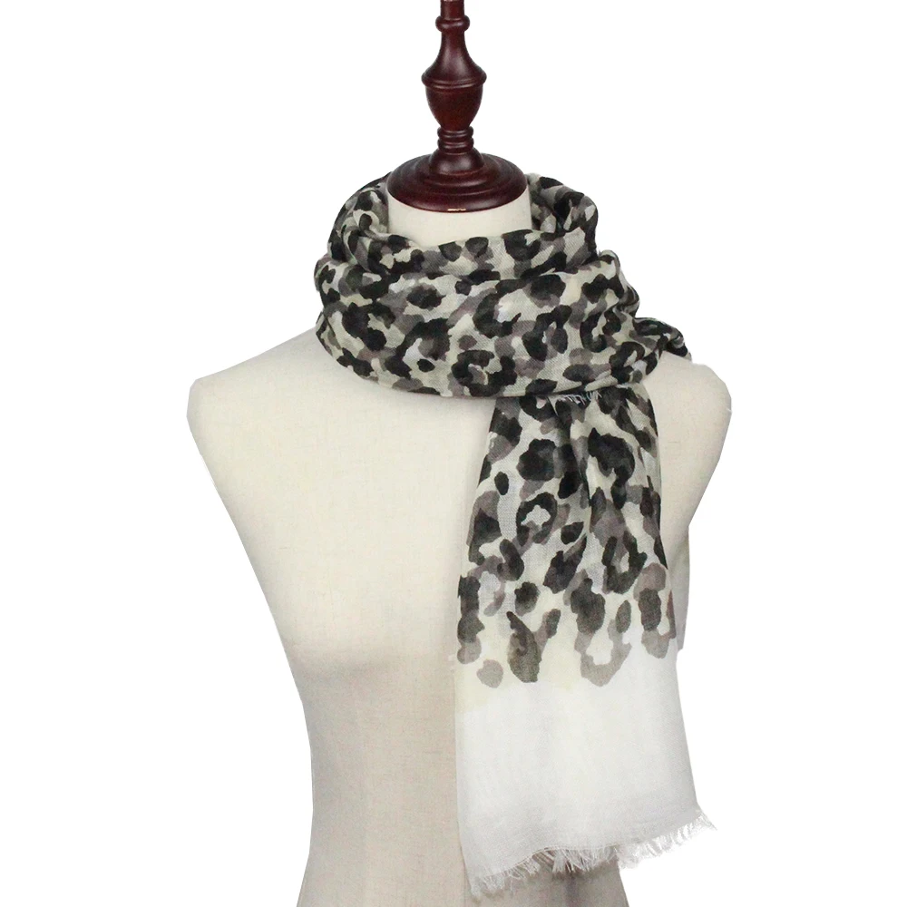 Шарф с леопардовым принтом женский модный дизайнерский брендовый шарф зимние