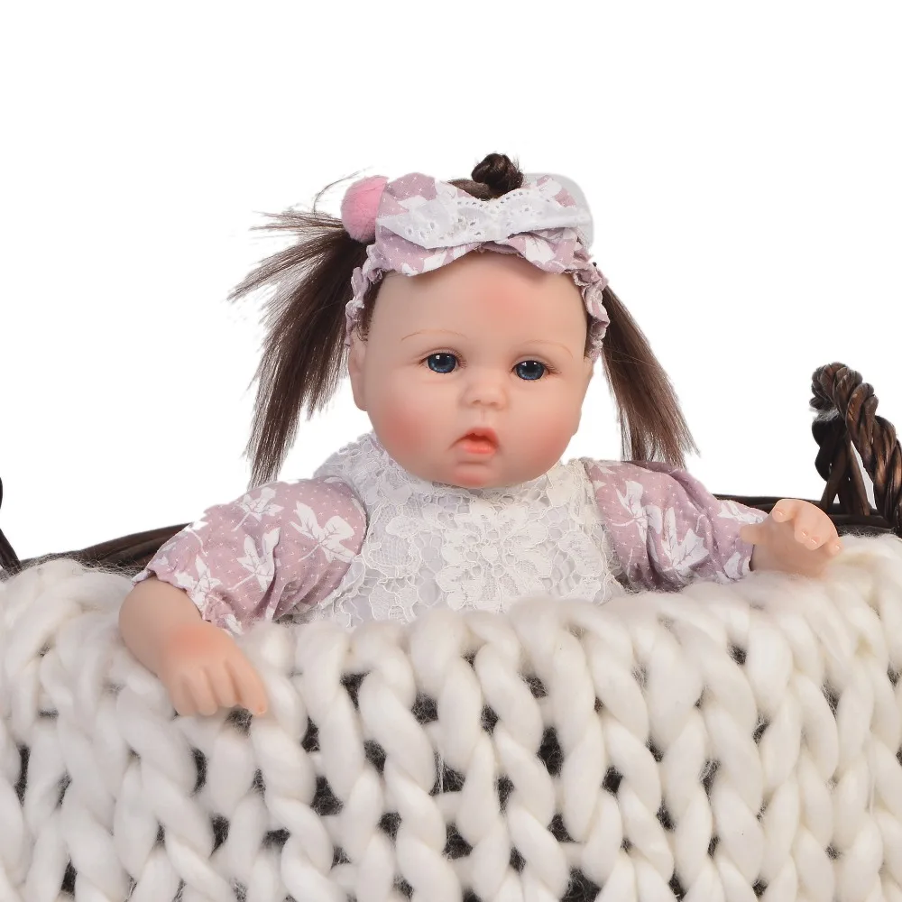 KEIUMI Collection New Reborn Baby Doll Soft Silicone Vinyl Real Touch Newborn 17inch 43cm princess baby girl toys bonecas | Игрушки и
