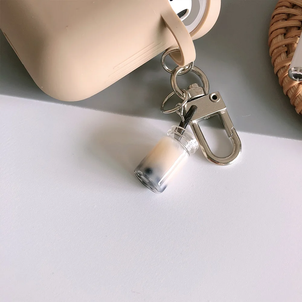 Милый молочный чай для AirPods защитный чехол Мягкий силиконовый чехол для беспроводной bluetooth-гарнитуры женский чехол анти-падение