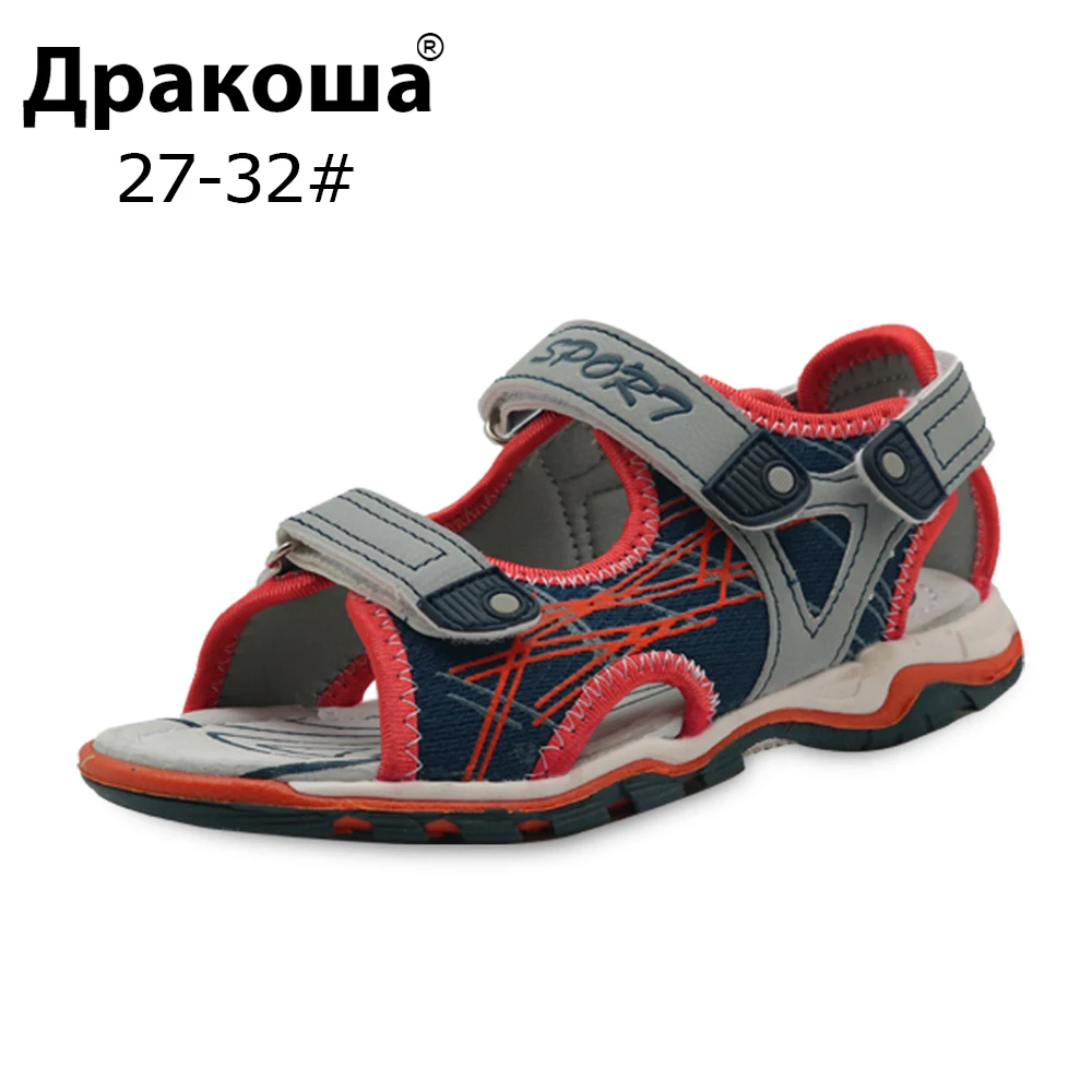 Apakowa/брендовая Новая Летняя Пляжная детская обувь сандалии для мальчиков с