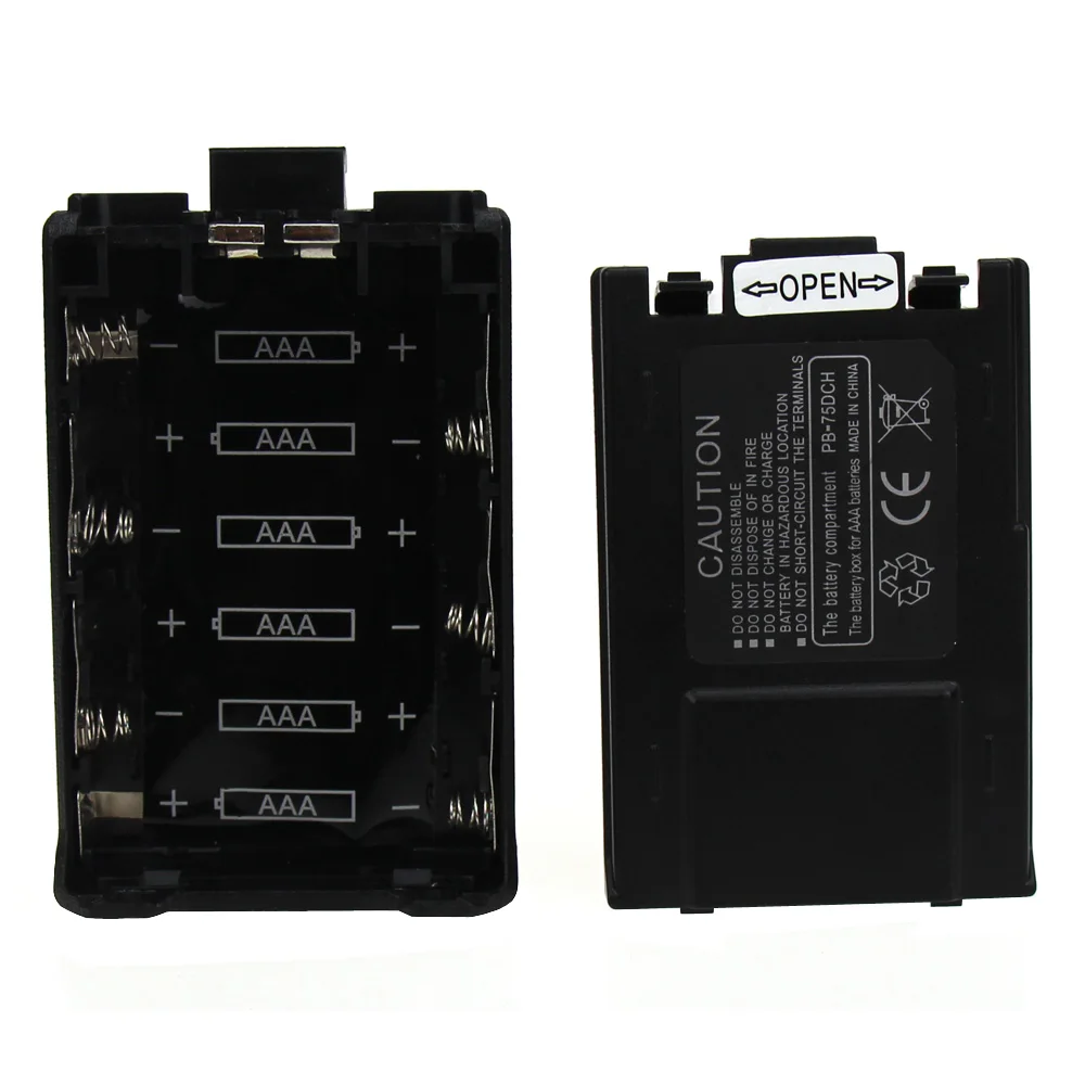 Портативный черный Расширенный 6x AAA чехол для аккумулятора BaoFeng UV5R UV5RB UV5RE Walkie