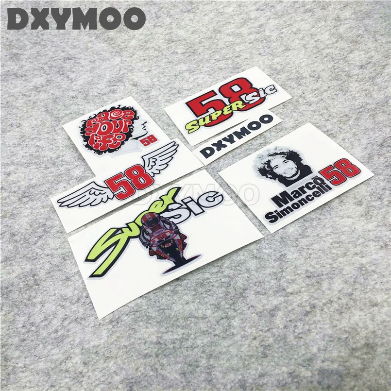 7 видов стилей мотоцикл шлем для всего тела Стикеры наклейки водителя Марко