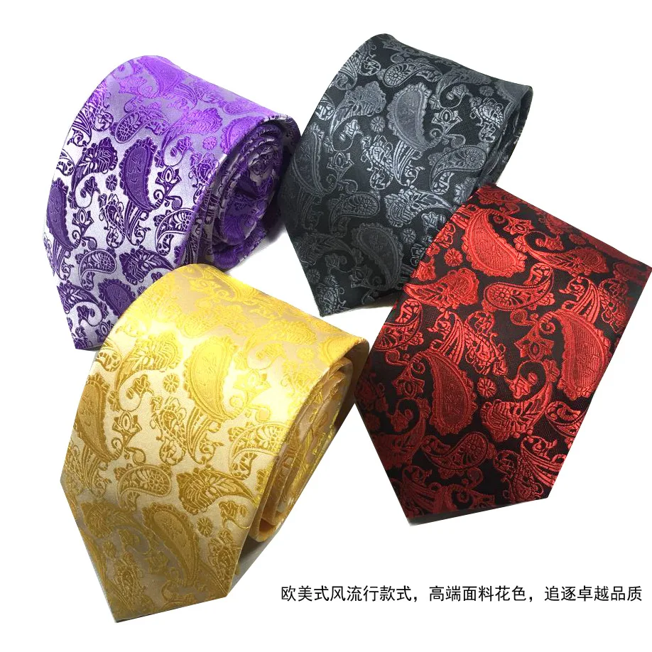 RUBY VICKY Paisley Cashew Flower Neck Tie Polyester Fashion Men's Wedding Groom | Аксессуары для одежды