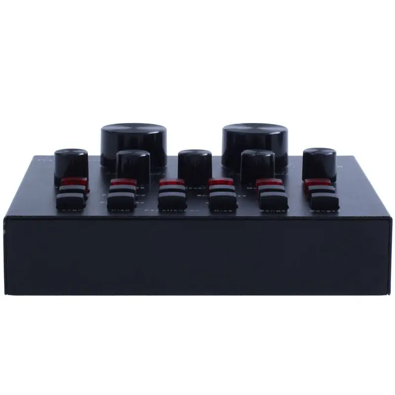 V8 звуковая карта аудио интерфейс внешний Usb Live широковещательный микрофон