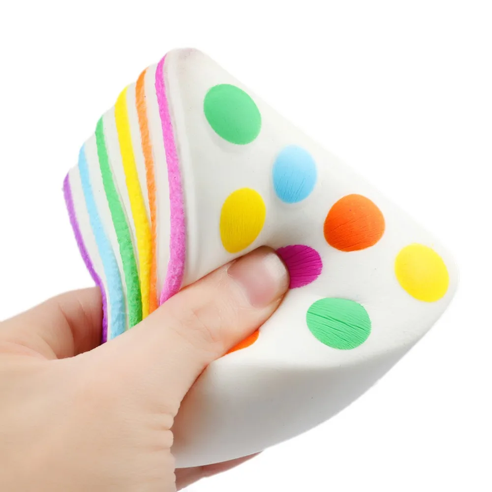 

Triangle Rainbow Squishy Cake Cartoon Cone Jumbo Slow Rising Soft Squishes Toys Decor Gift Sweet Scented Charms Rebound Drop