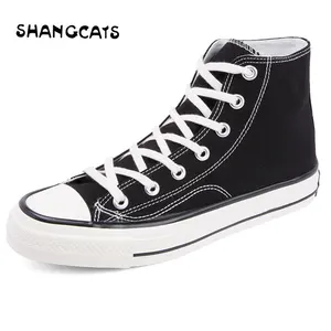 Кеды мужскиеженские вулканизированные, высокие холщовые кроссовки, дышащие, на шнуровке, плоская подошва, желтые