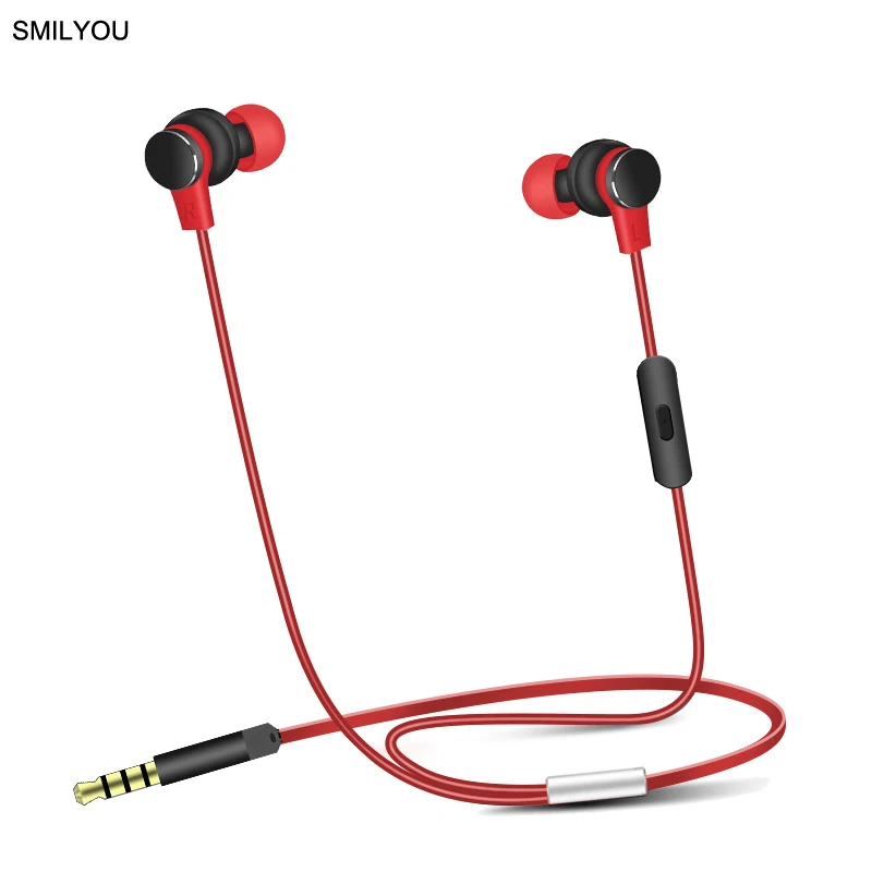 SMILYOU V3 наушники вкладыши цветная металлическая гарнитура Hifi бас для телефона
