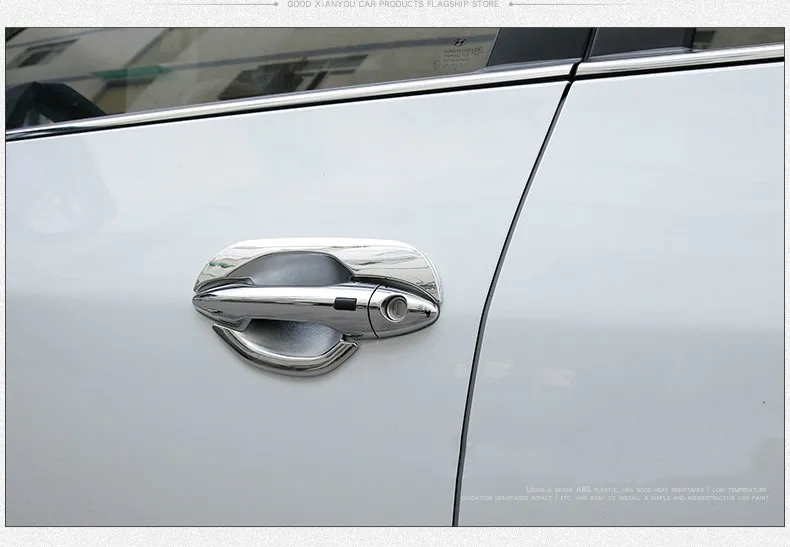 FUNDUOO для Hyundai IX35 Tucson 2009 2014 ABS Хромированная дверная ручка Чаша крышка Накладка
