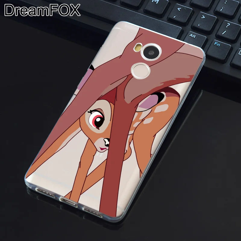 DREAMFOX L315 Bambi Soft TPU Silicone Case Cover For Xiaomi Redmi Note 3 4 5 Plus 3S 4A 4X 5A Pro Global |