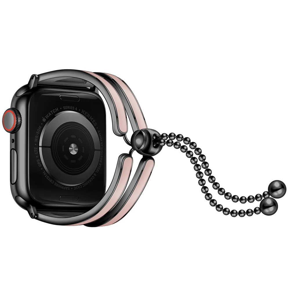 Роскошный ремешок из нержавеющей стали для наручных часов Iwatch Series 4 3 2 1 Женский