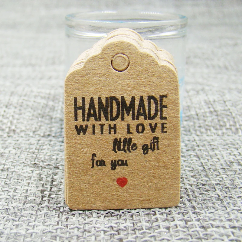 3*3 100 шт в партии Круглая Бумажная Бирка Крафт Спасибо лента Подарочная бирка для