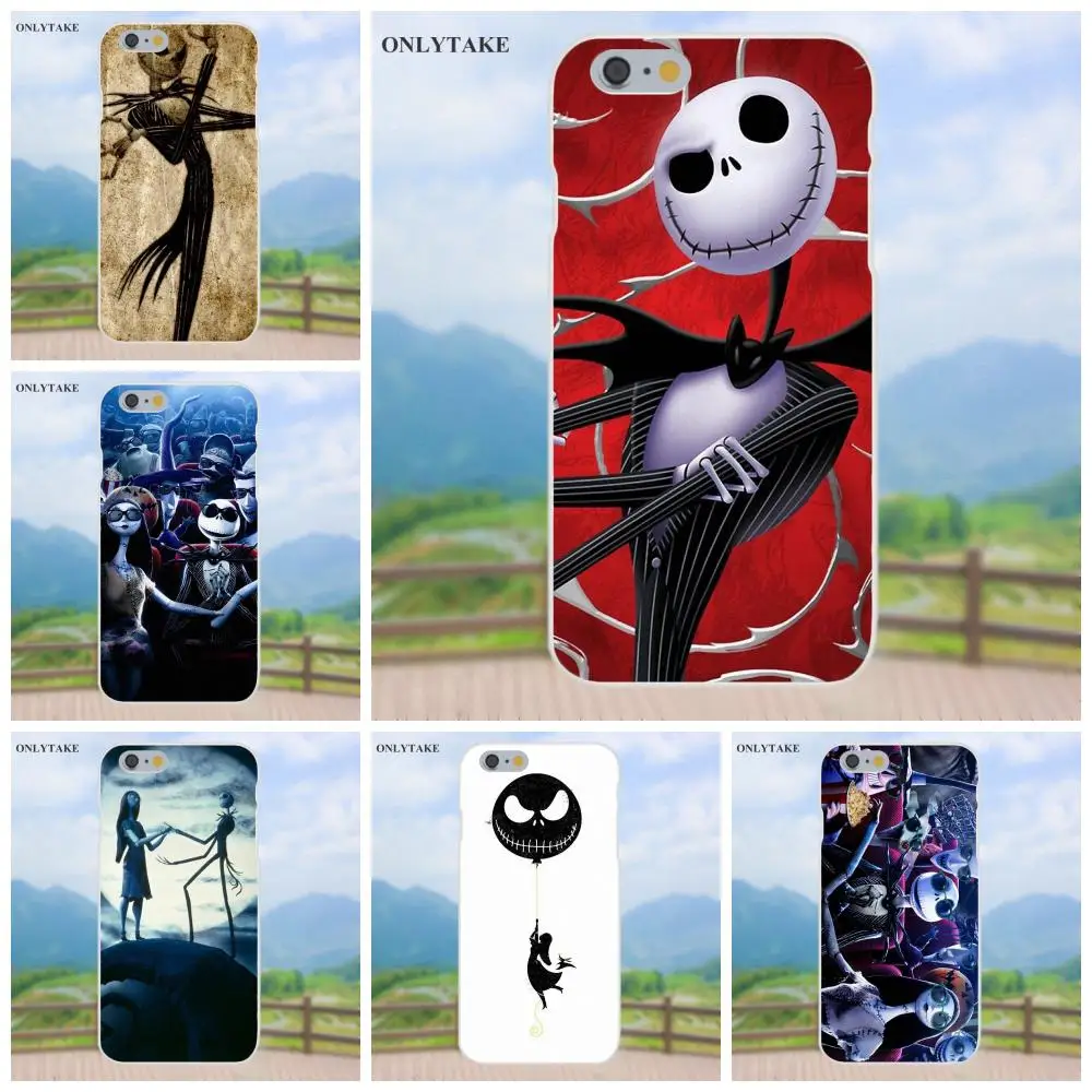 Мягкие TPU Coque для Apple iPhone 4 4S 5 5C SE 6 S 7 8 Plus X Galaxy Grand core II Prime Alpha Christmas Sally Джек