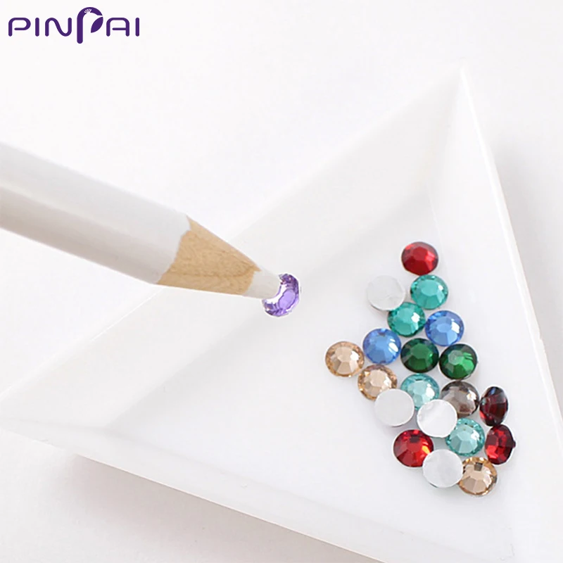5 шт. маникюрная ручка PinPai белый карандаш для наклеивания ногтей стразы