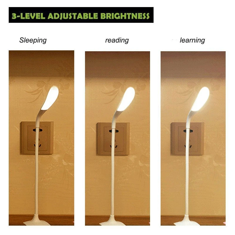 LED Table Lamp USB Working Flexible Desk Light 3Models Eyes Protection Book-Reading Luminaire Office Home Decor | Лампы и освещение
