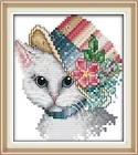 Вышивка крестиком с изображением кота DMC, Набор для вышивки, вышивка крестиком с изображением благородного кота и животного, домашний декор для стен