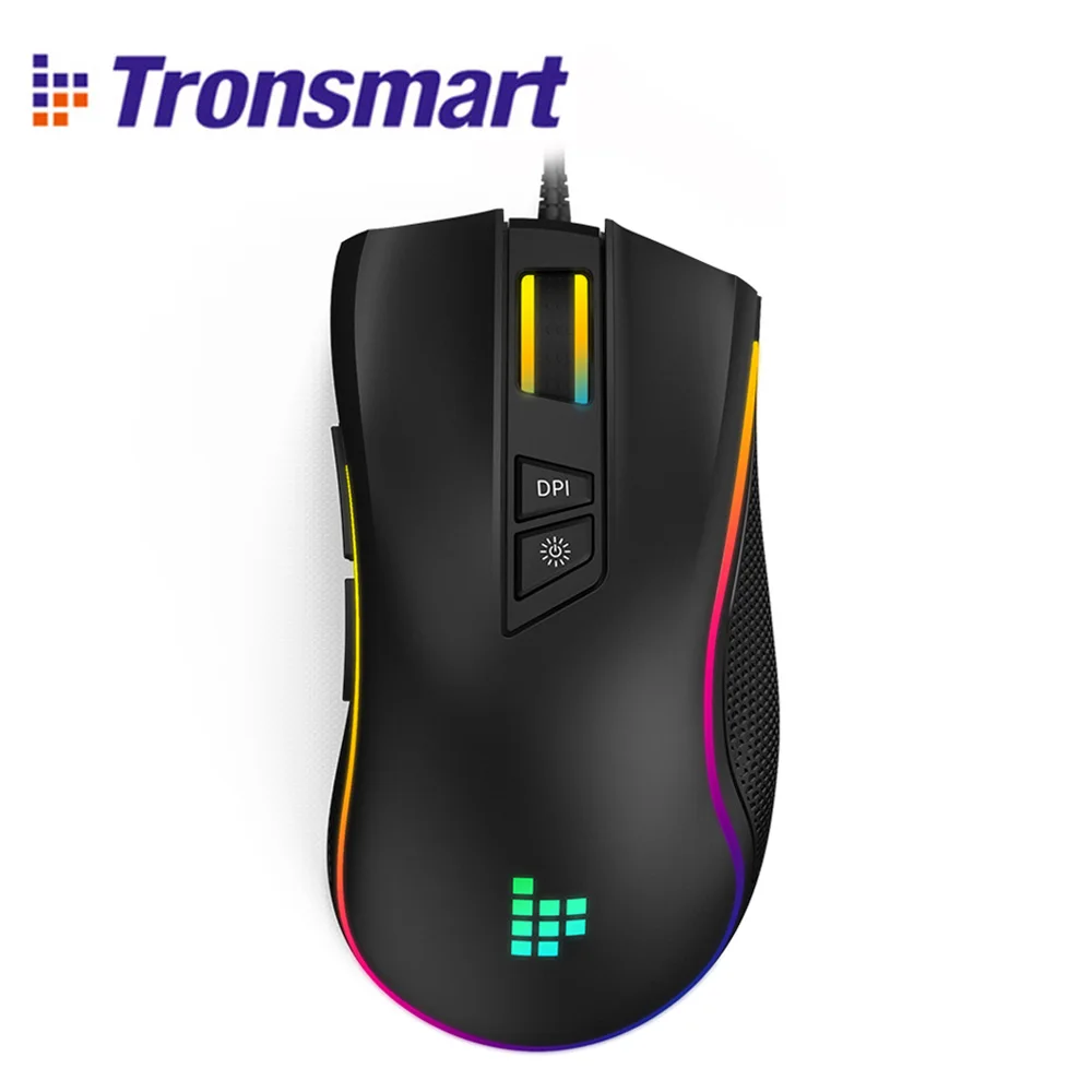Оригинальная Проводная игровая мышь Tronsmart TG007 16 8 миллионов RGB 7200 точек/дюйм 9
