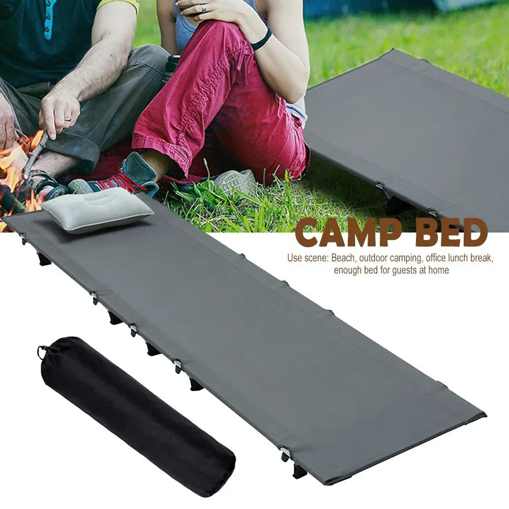 Портативная складная кровать для кемпинга одиночная алюминиевый сплав ультра