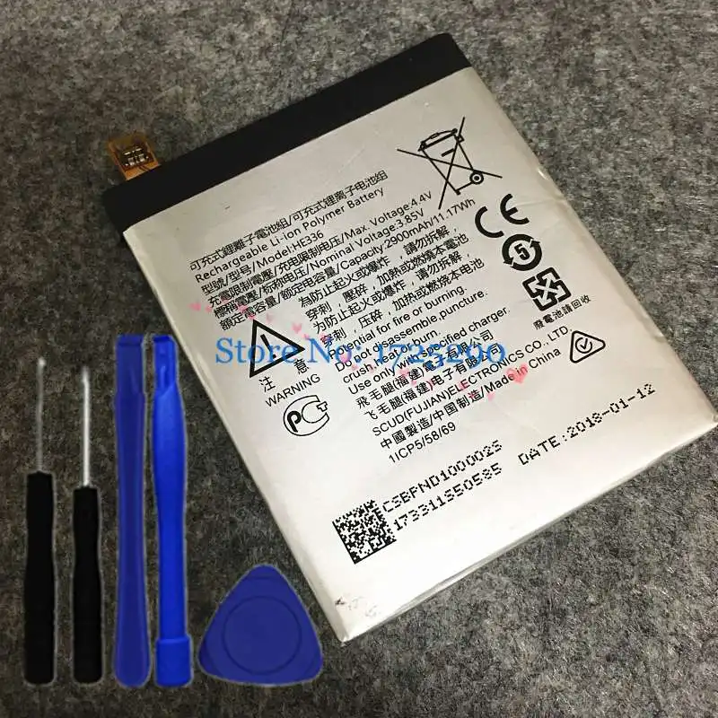 Новый аккумулятор HE336 HE321 2900 мАч для Nokia 3 1/Nokia 5 две SIM-карты (TA-1053 DS) + Инструменты |