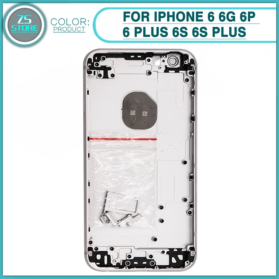 Задний корпус чехол для iPhone 6 S Plus задняя панель батареи + средняя Замена задней