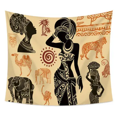 African style 3 Африканская мода Настенный Гобелен Мандала настенный подвесной с психоделической мандалой гобелен художественный Настенный Ковер настенный гобелен из ткани пледы - Цвет: African style 3